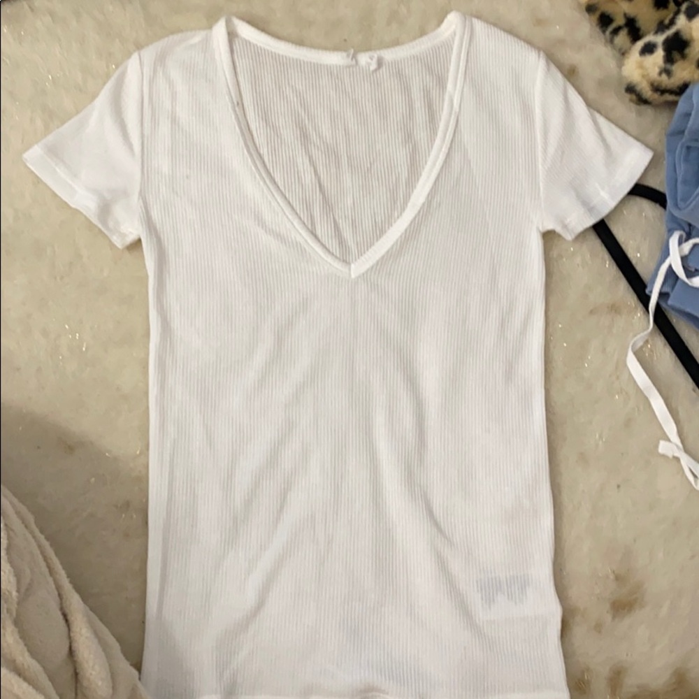 UO White V Neck